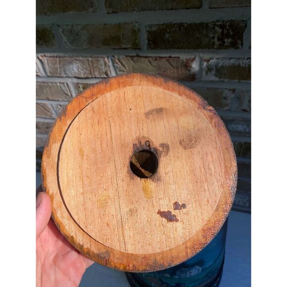 Vintage Wood Butter Churn Hand Painted Folk Art - Picture 5 of 7